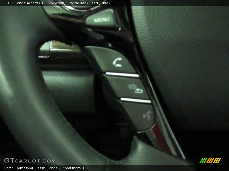 Crystal Black Pearl / Black 2017 Honda Accord EX-L V6 Sedan