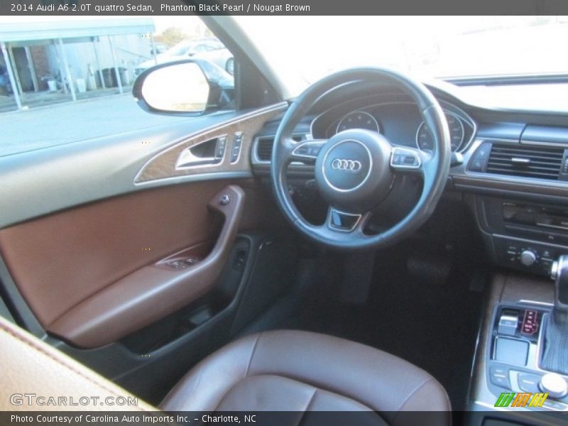Phantom Black Pearl / Nougat Brown 2014 Audi A6 2.0T quattro Sedan