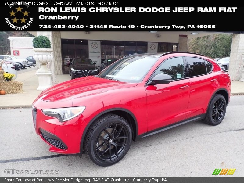 Alfa Rosso (Red) / Black 2019 Alfa Romeo Stelvio Ti Sport AWD