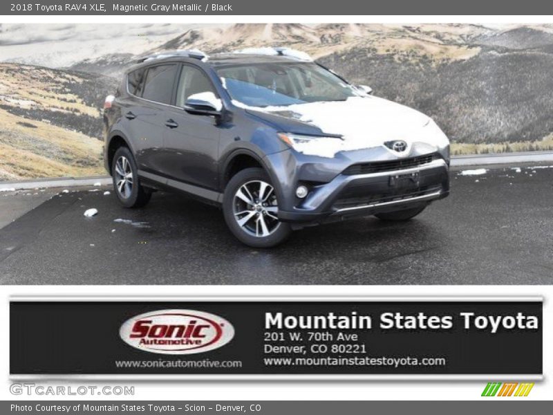 Magnetic Gray Metallic / Black 2018 Toyota RAV4 XLE