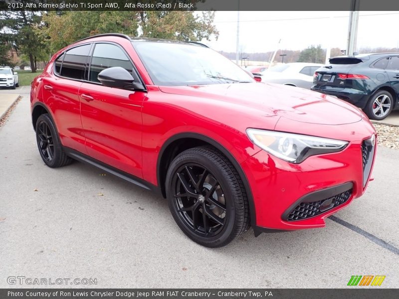 Alfa Rosso (Red) / Black 2019 Alfa Romeo Stelvio Ti Sport AWD