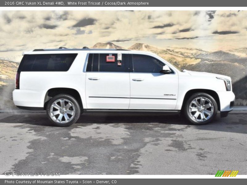 White Frost Tricoat / Cocoa/Dark Atmosphere 2016 GMC Yukon XL Denali 4WD