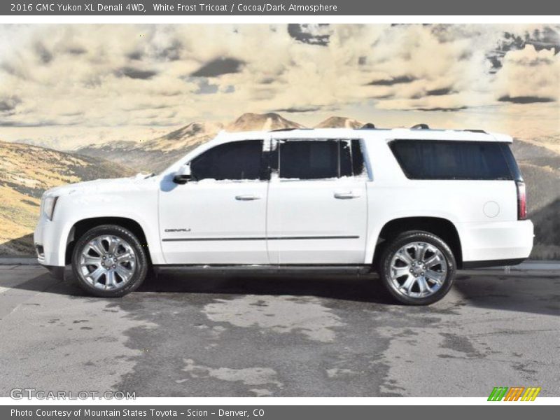 White Frost Tricoat / Cocoa/Dark Atmosphere 2016 GMC Yukon XL Denali 4WD