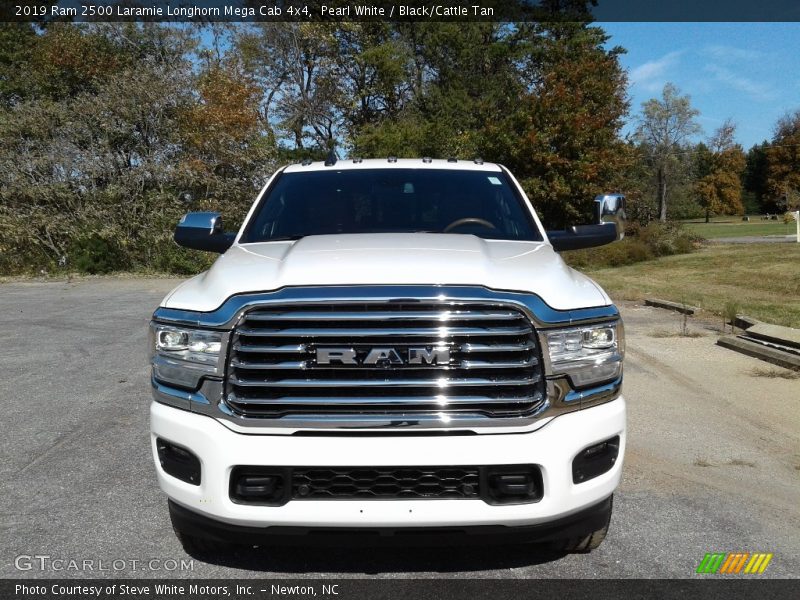 Pearl White / Black/Cattle Tan 2019 Ram 2500 Laramie Longhorn Mega Cab 4x4