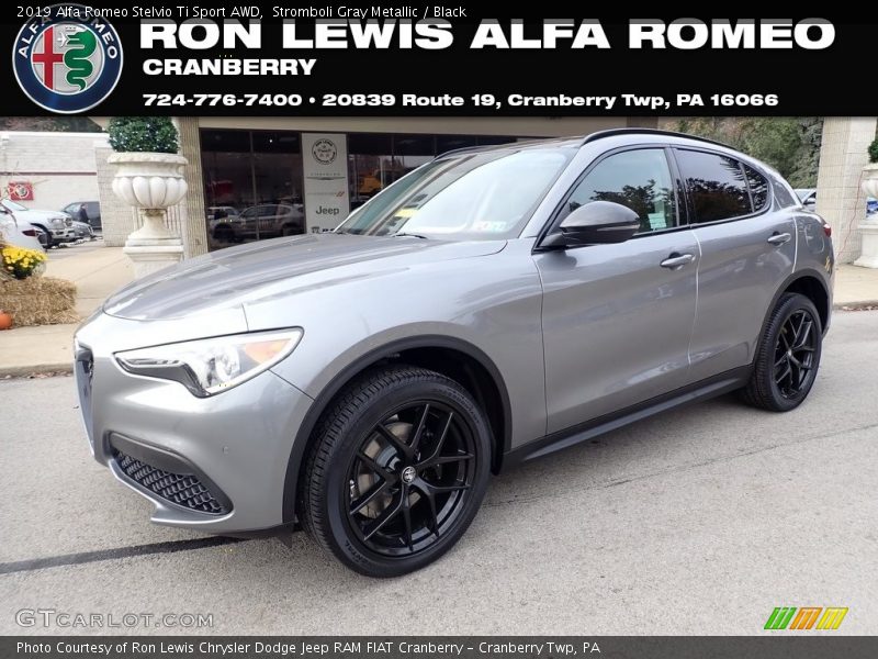 Stromboli Gray Metallic / Black 2019 Alfa Romeo Stelvio Ti Sport AWD