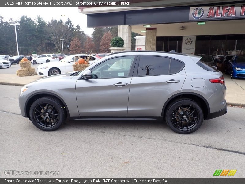 Stromboli Gray Metallic / Black 2019 Alfa Romeo Stelvio Ti Sport AWD
