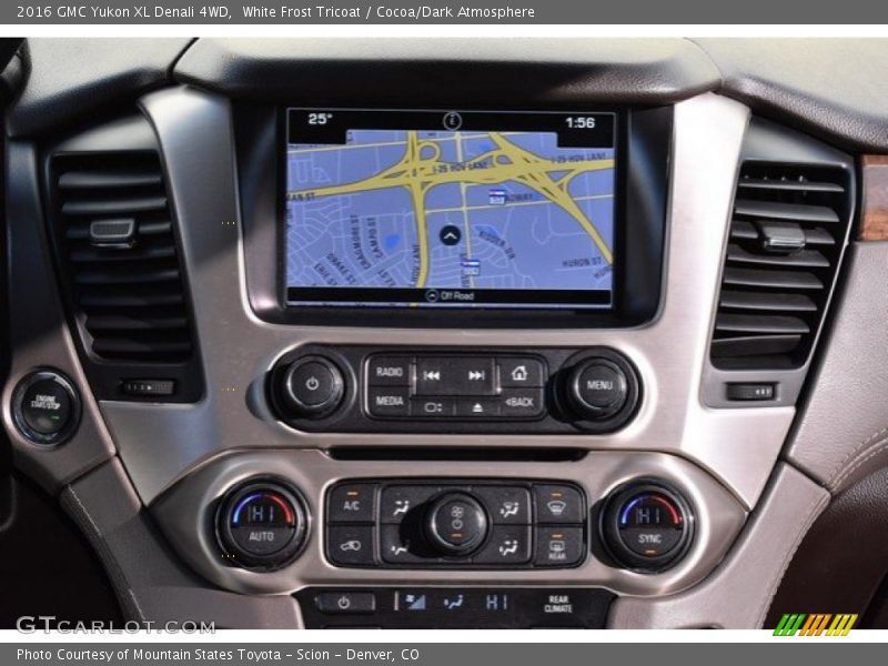 White Frost Tricoat / Cocoa/Dark Atmosphere 2016 GMC Yukon XL Denali 4WD