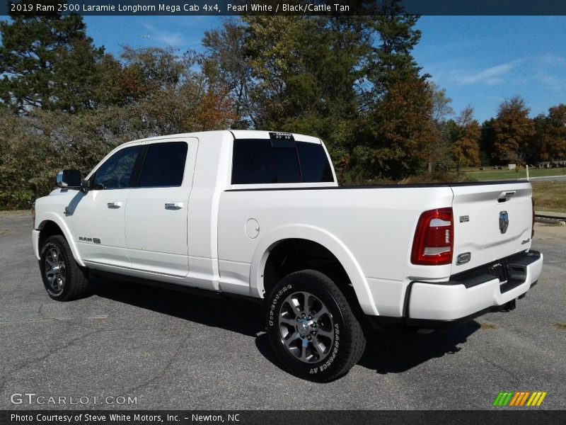 Pearl White / Black/Cattle Tan 2019 Ram 2500 Laramie Longhorn Mega Cab 4x4