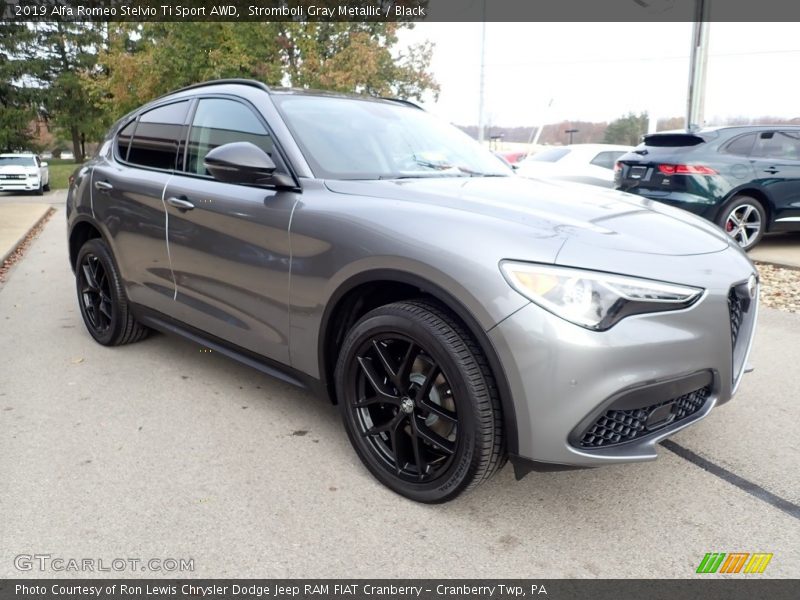 Stromboli Gray Metallic / Black 2019 Alfa Romeo Stelvio Ti Sport AWD