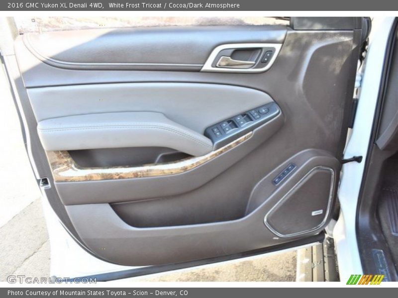 White Frost Tricoat / Cocoa/Dark Atmosphere 2016 GMC Yukon XL Denali 4WD