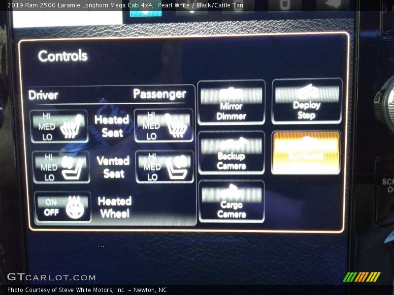 Controls of 2019 2500 Laramie Longhorn Mega Cab 4x4