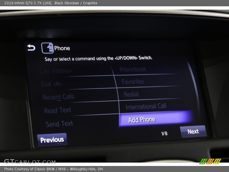 Black Obsidian / Graphite 2019 Infiniti Q70 3.7X LUXE