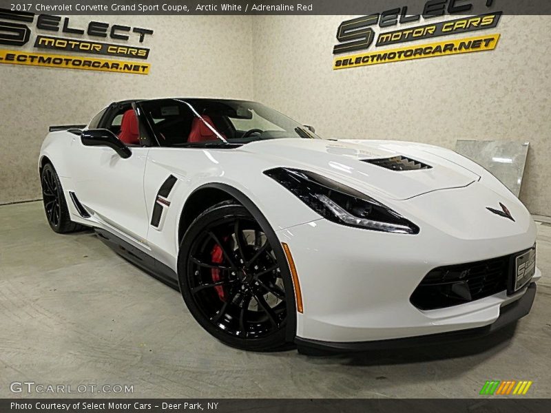 Arctic White / Adrenaline Red 2017 Chevrolet Corvette Grand Sport Coupe