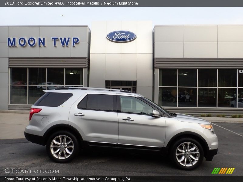 Ingot Silver Metallic / Medium Light Stone 2013 Ford Explorer Limited 4WD