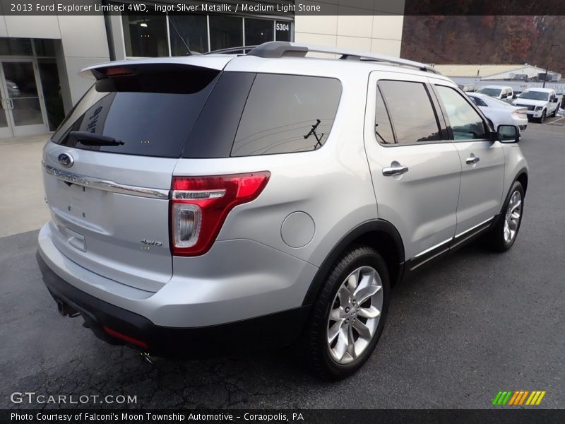 Ingot Silver Metallic / Medium Light Stone 2013 Ford Explorer Limited 4WD