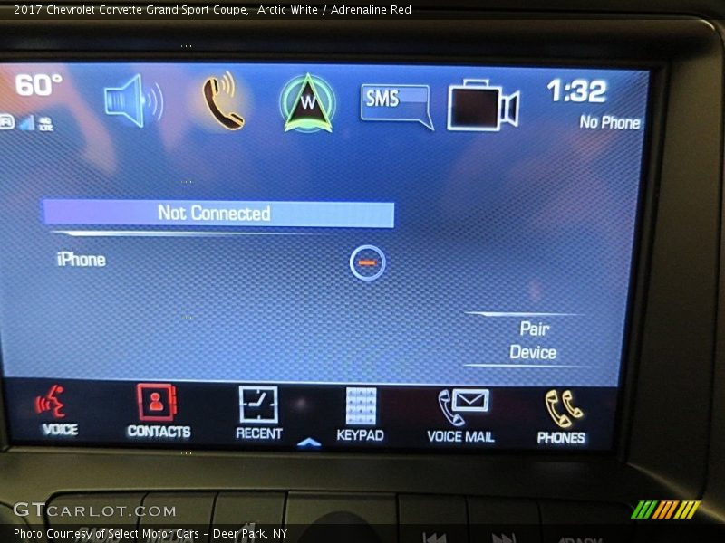 Arctic White / Adrenaline Red 2017 Chevrolet Corvette Grand Sport Coupe