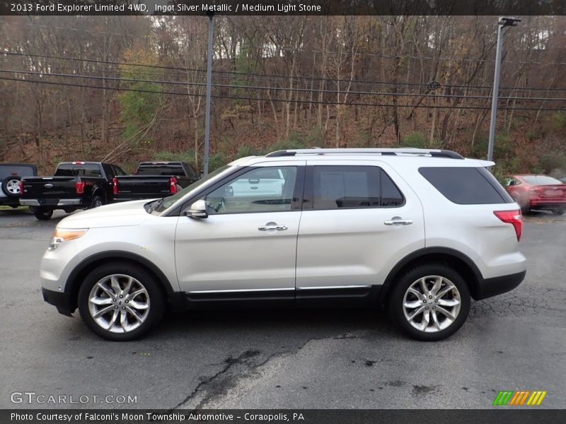 Ingot Silver Metallic / Medium Light Stone 2013 Ford Explorer Limited 4WD