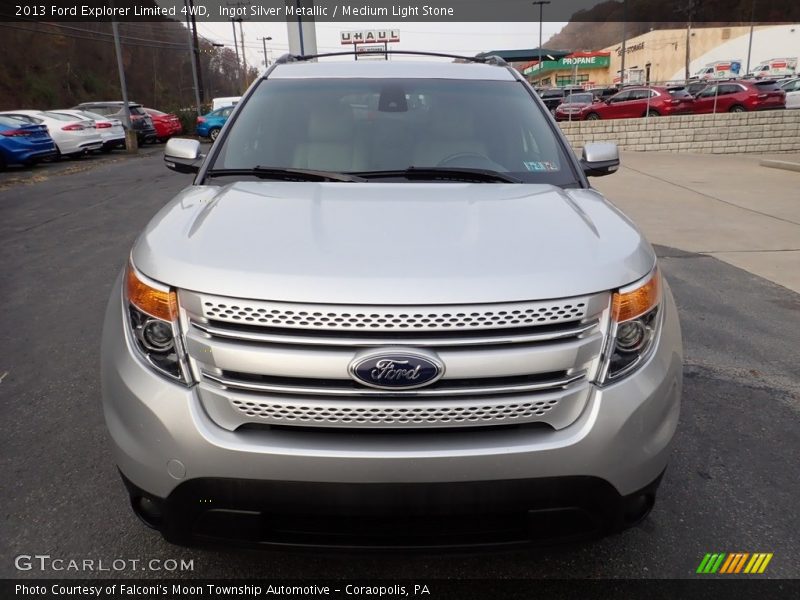 Ingot Silver Metallic / Medium Light Stone 2013 Ford Explorer Limited 4WD