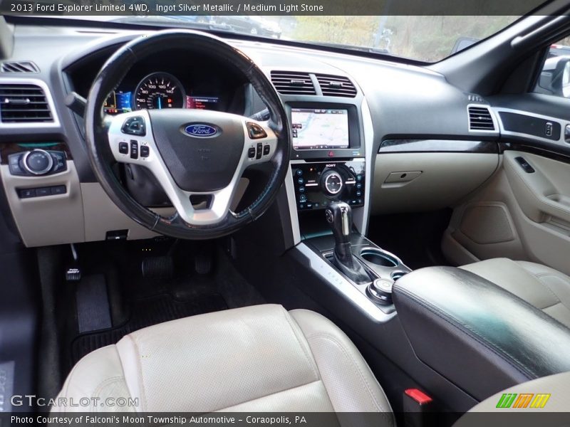 Ingot Silver Metallic / Medium Light Stone 2013 Ford Explorer Limited 4WD