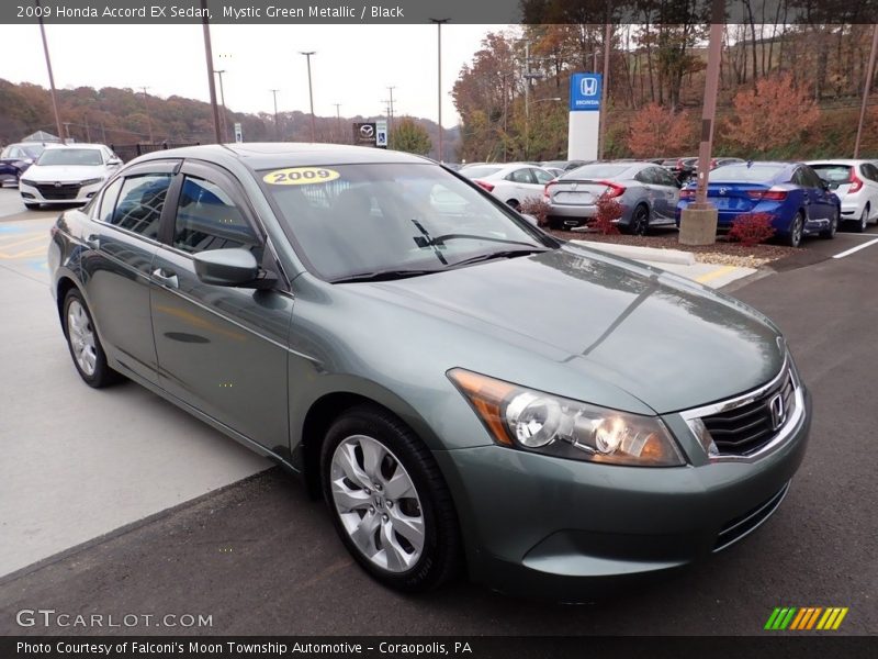 Mystic Green Metallic / Black 2009 Honda Accord EX Sedan