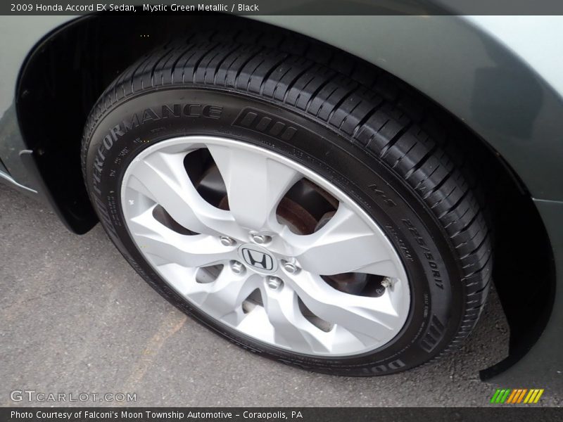 Mystic Green Metallic / Black 2009 Honda Accord EX Sedan