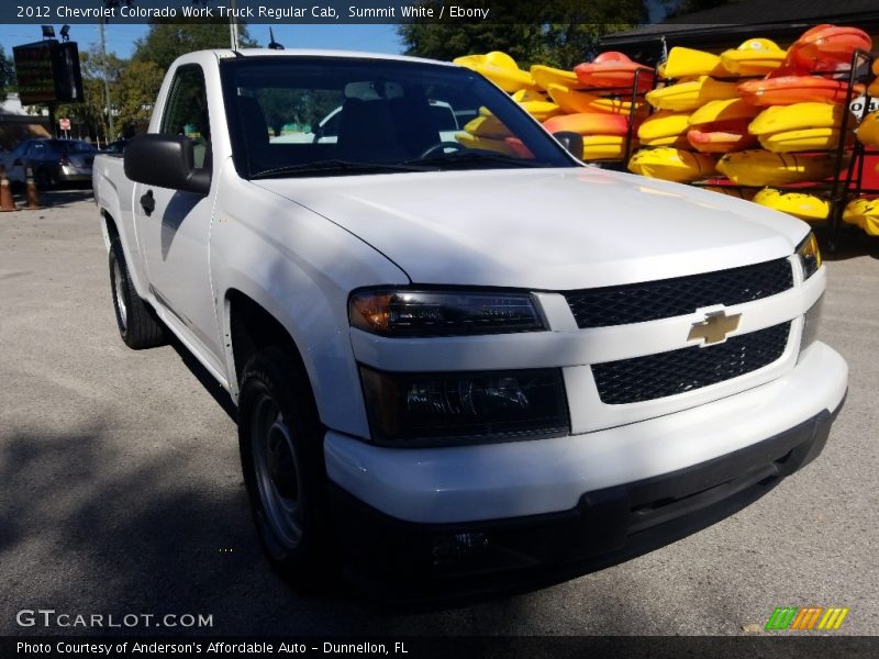 Summit White / Ebony 2012 Chevrolet Colorado Work Truck Regular Cab