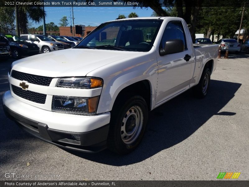 Summit White / Ebony 2012 Chevrolet Colorado Work Truck Regular Cab