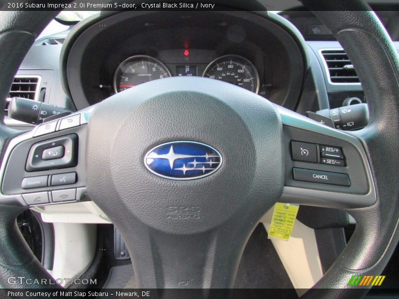 Crystal Black Silica / Ivory 2016 Subaru Impreza 2.0i Premium 5-door