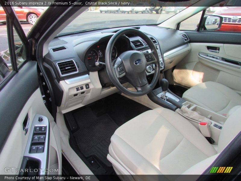 Crystal Black Silica / Ivory 2016 Subaru Impreza 2.0i Premium 5-door