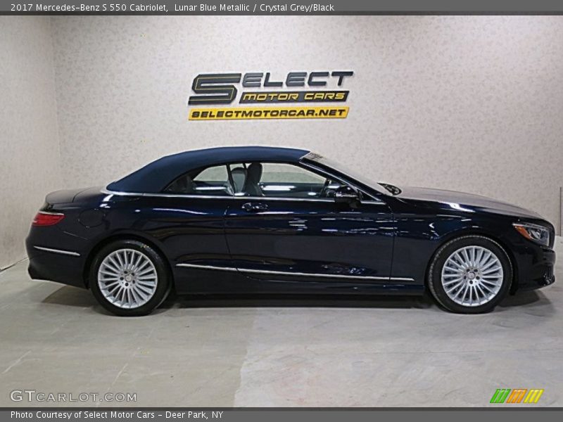 Lunar Blue Metallic / Crystal Grey/Black 2017 Mercedes-Benz S 550 Cabriolet