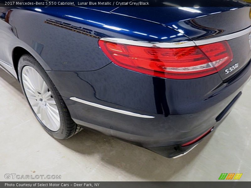 Lunar Blue Metallic / Crystal Grey/Black 2017 Mercedes-Benz S 550 Cabriolet