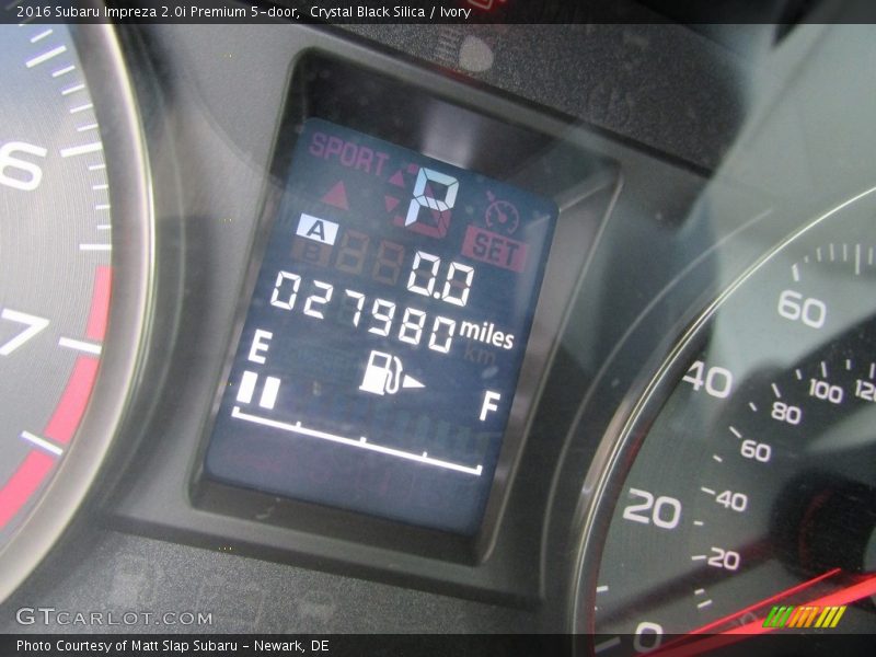 Crystal Black Silica / Ivory 2016 Subaru Impreza 2.0i Premium 5-door