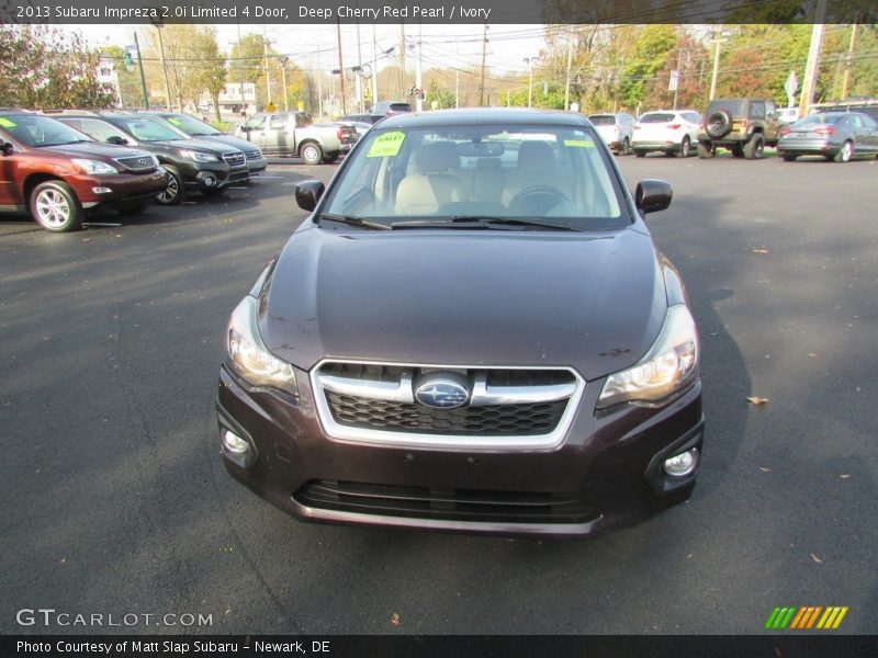 Deep Cherry Red Pearl / Ivory 2013 Subaru Impreza 2.0i Limited 4 Door