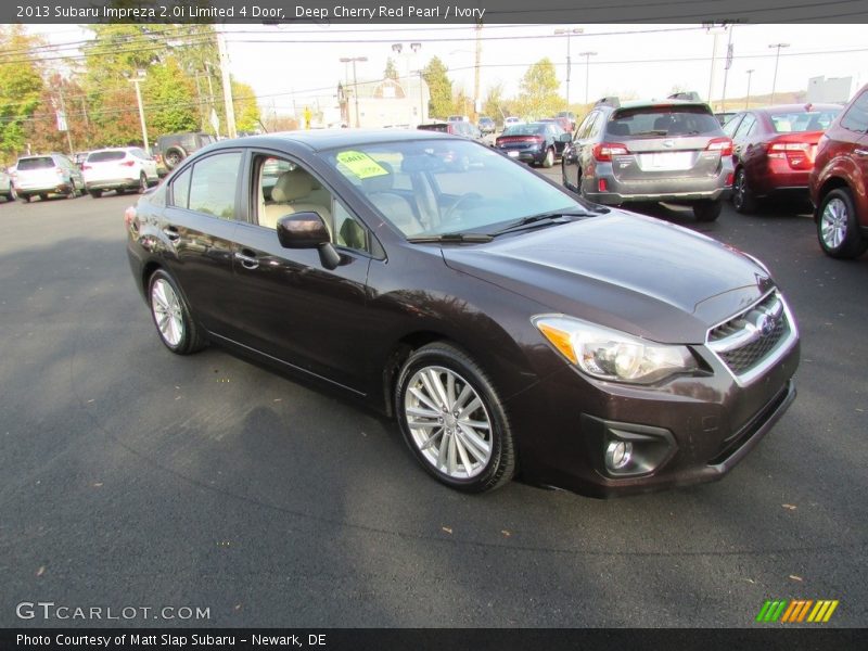 Deep Cherry Red Pearl / Ivory 2013 Subaru Impreza 2.0i Limited 4 Door