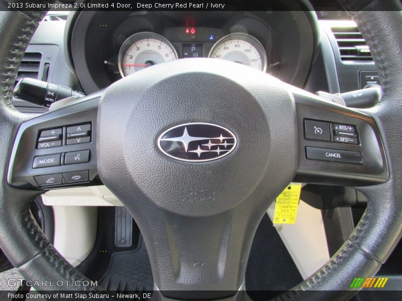Deep Cherry Red Pearl / Ivory 2013 Subaru Impreza 2.0i Limited 4 Door