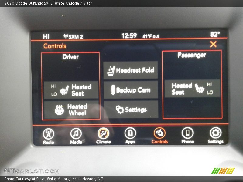 White Knuckle / Black 2020 Dodge Durango SXT