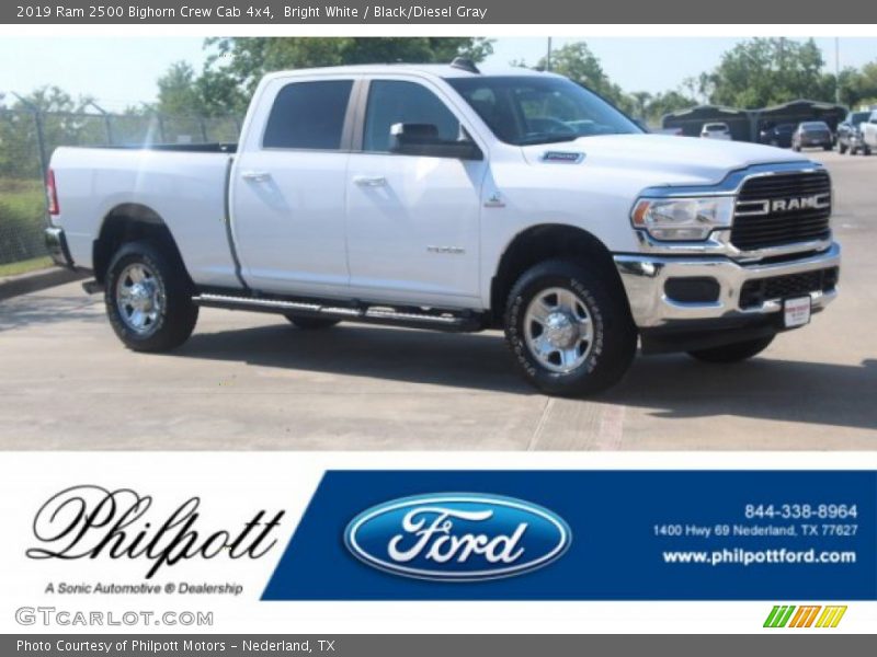 Bright White / Black/Diesel Gray 2019 Ram 2500 Bighorn Crew Cab 4x4