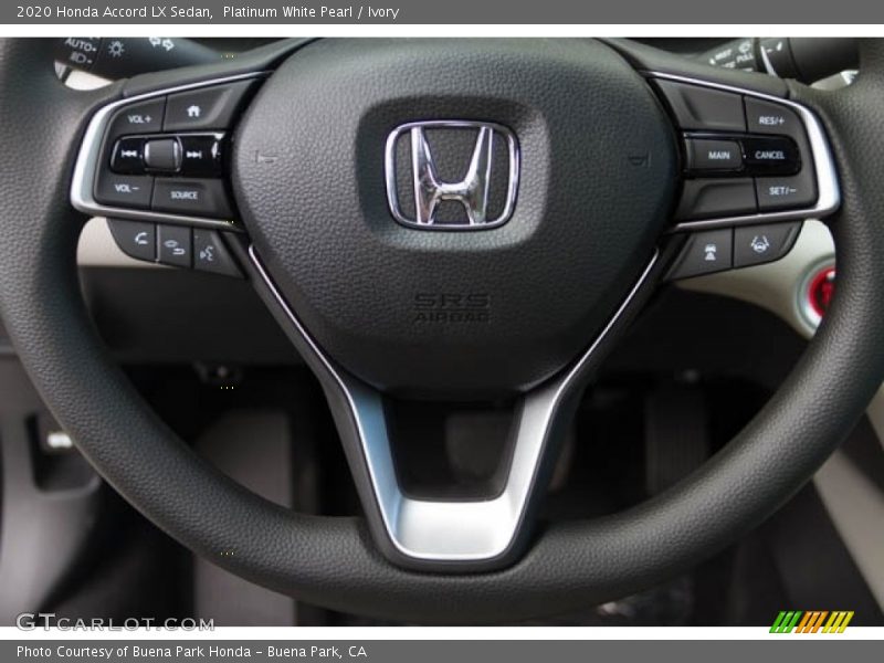 Platinum White Pearl / Ivory 2020 Honda Accord LX Sedan