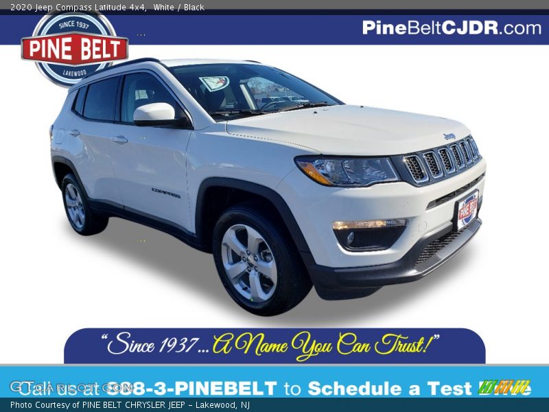 White / Black 2020 Jeep Compass Latitude 4x4