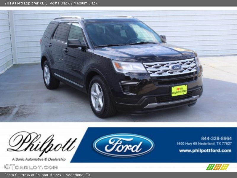 Agate Black / Medium Black 2019 Ford Explorer XLT