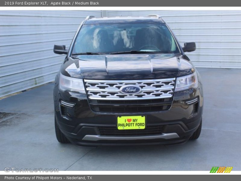Agate Black / Medium Black 2019 Ford Explorer XLT