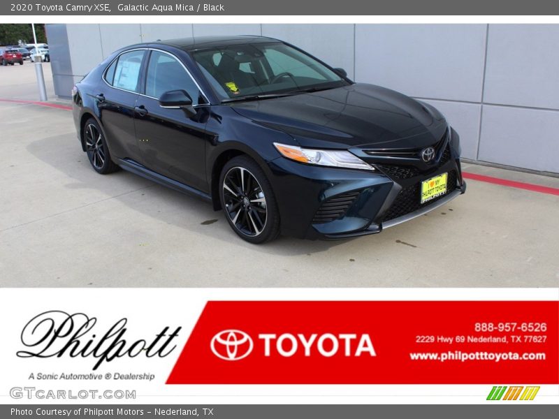 Galactic Aqua Mica / Black 2020 Toyota Camry XSE