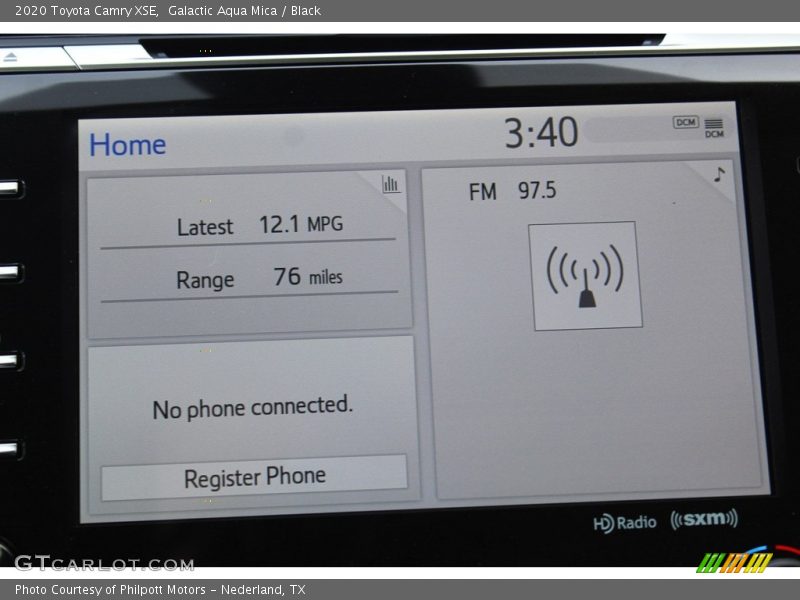 Galactic Aqua Mica / Black 2020 Toyota Camry XSE