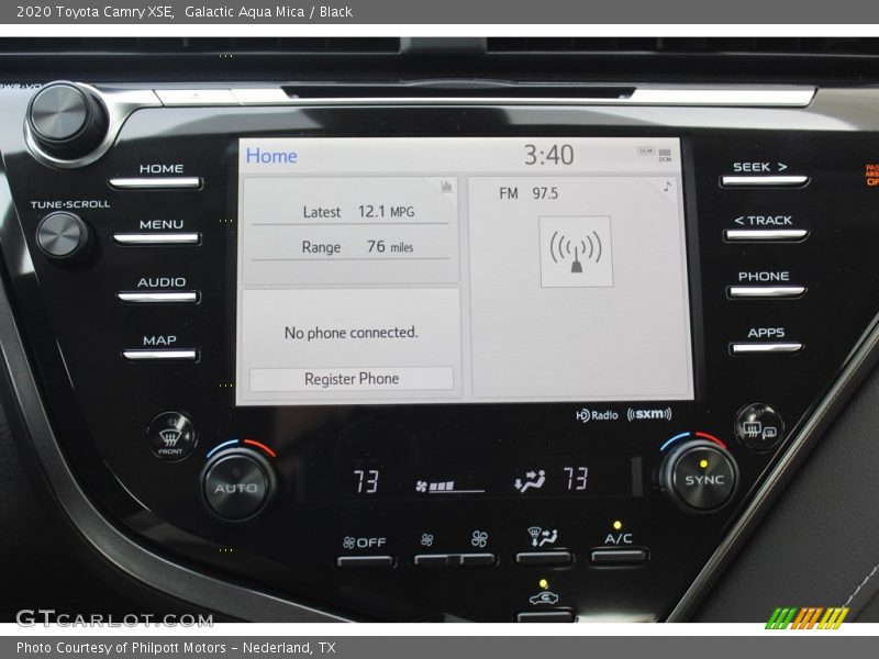 Controls of 2020 Camry XSE