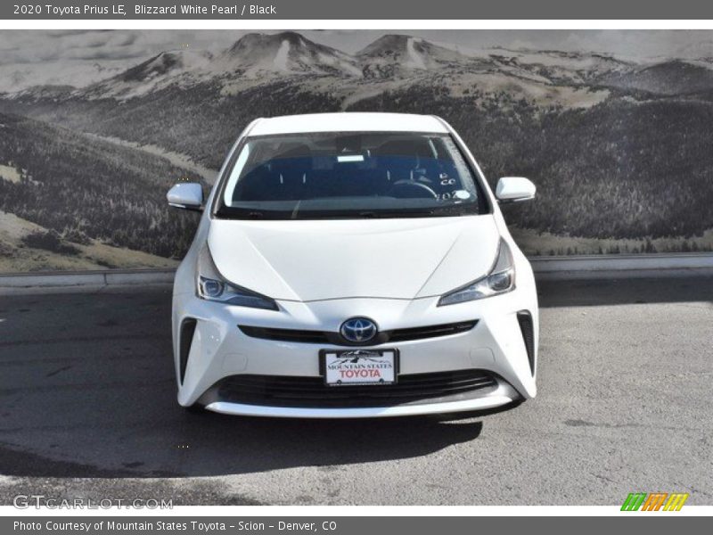 Blizzard White Pearl / Black 2020 Toyota Prius LE