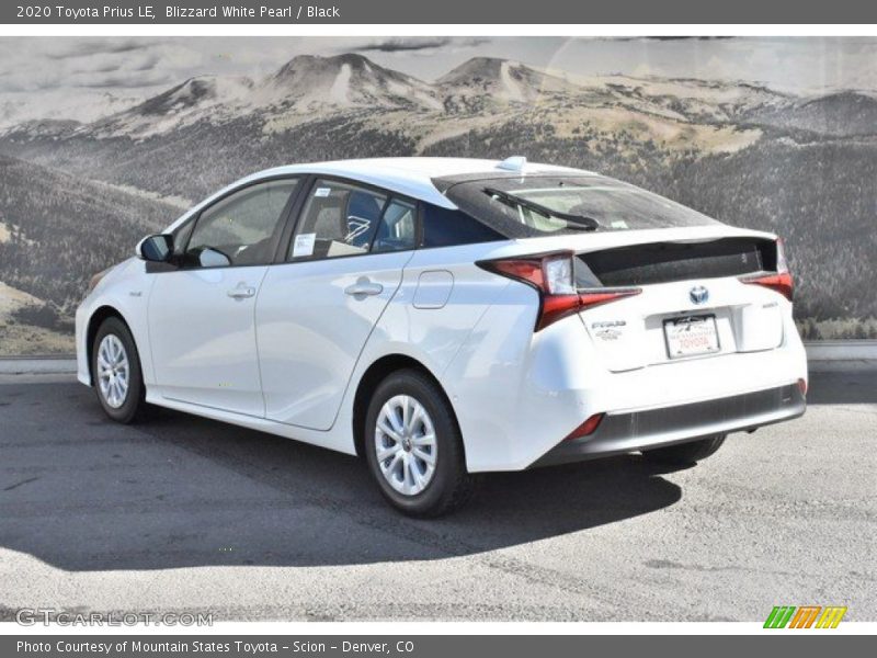 Blizzard White Pearl / Black 2020 Toyota Prius LE