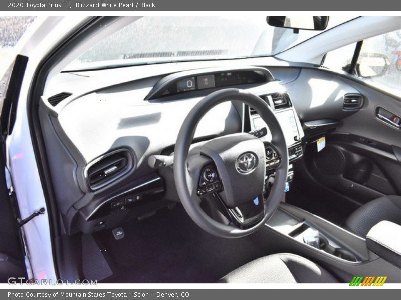 Blizzard White Pearl / Black 2020 Toyota Prius LE