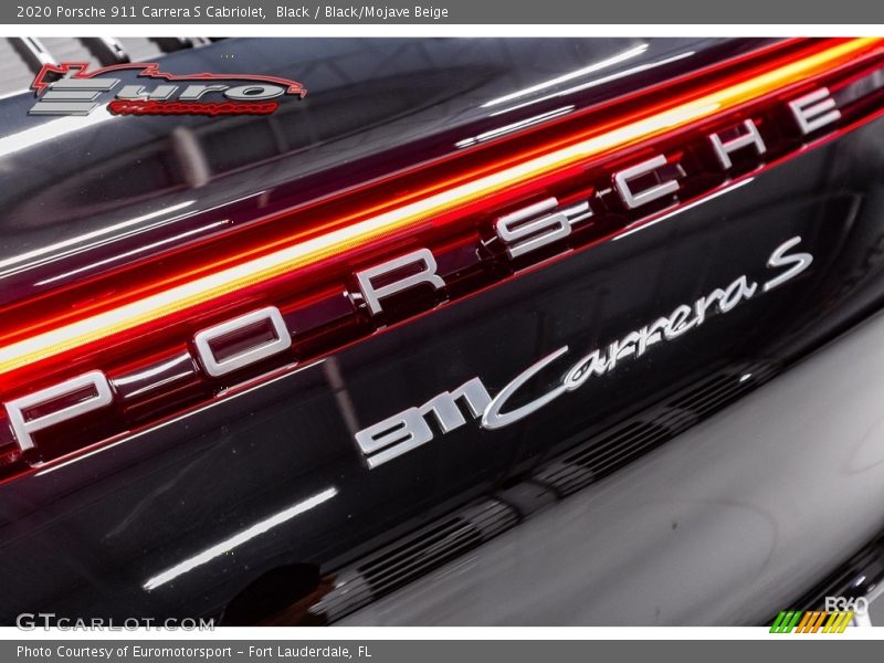 Black / Black/Mojave Beige 2020 Porsche 911 Carrera S Cabriolet
