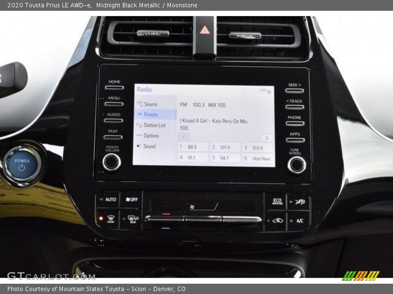 Controls of 2020 Prius LE AWD-e