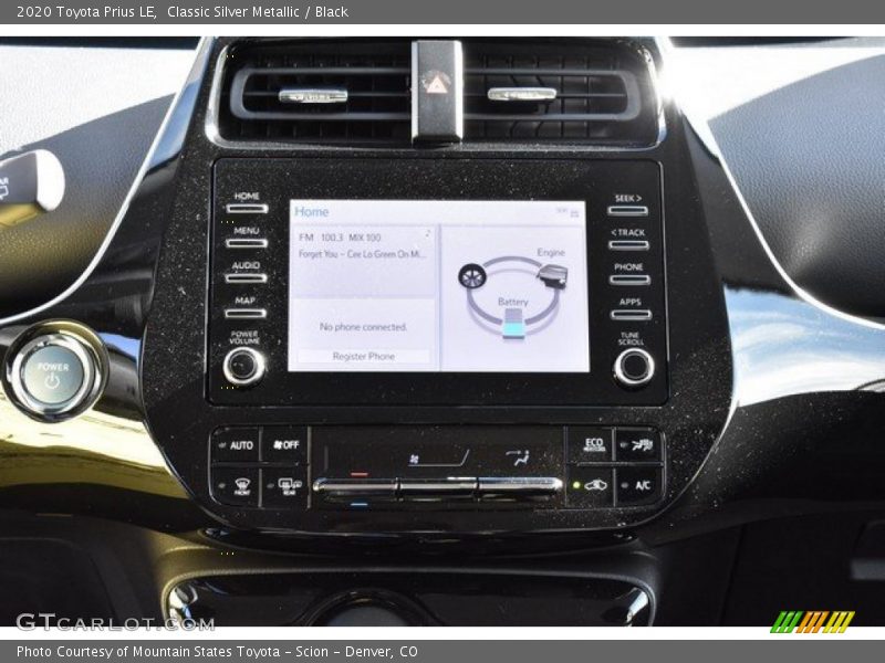 Classic Silver Metallic / Black 2020 Toyota Prius LE
